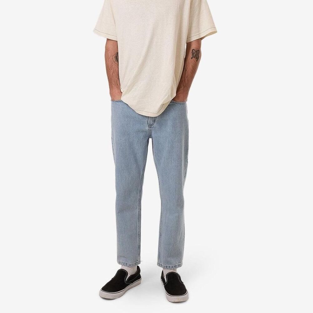 Thrills blue denim "Chopped" straight cropped jeans Size 30"